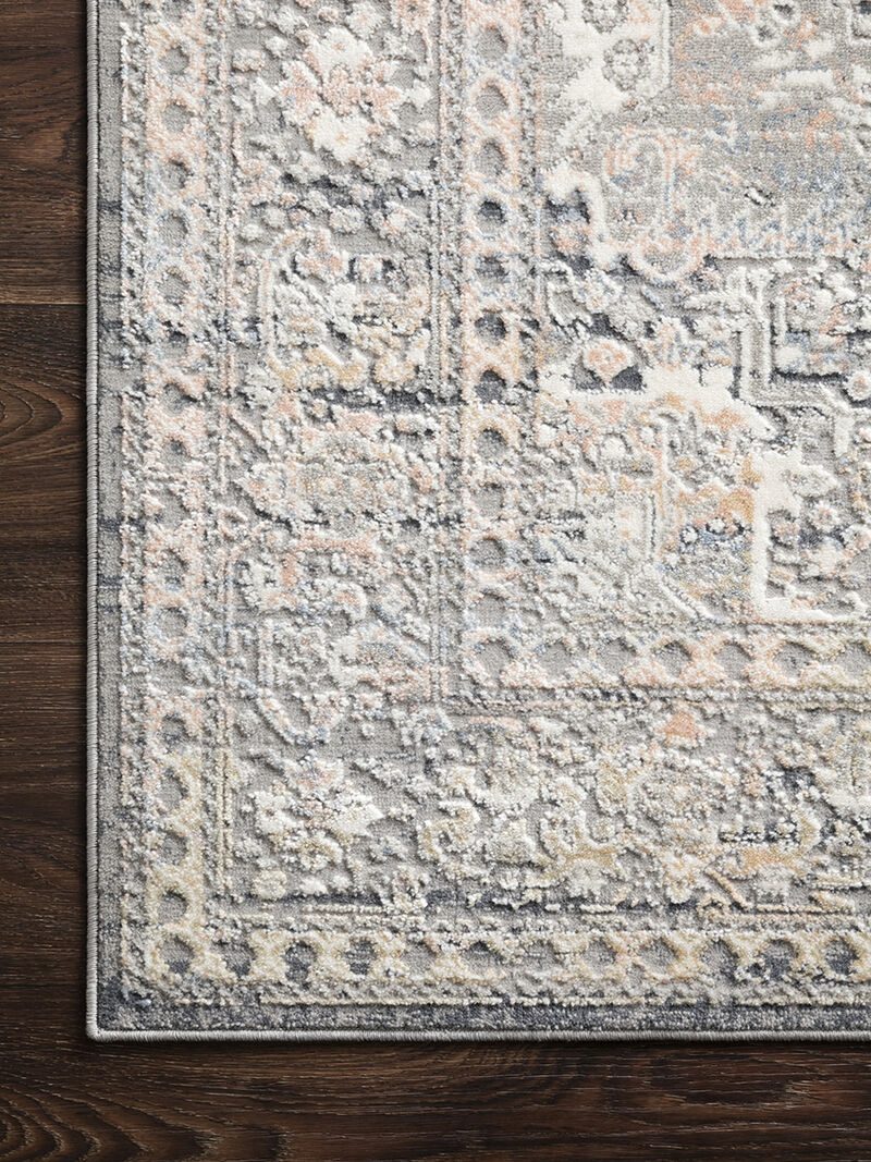 Lucia LUC01 Grey/Sunset 4' x 5'7" Rug