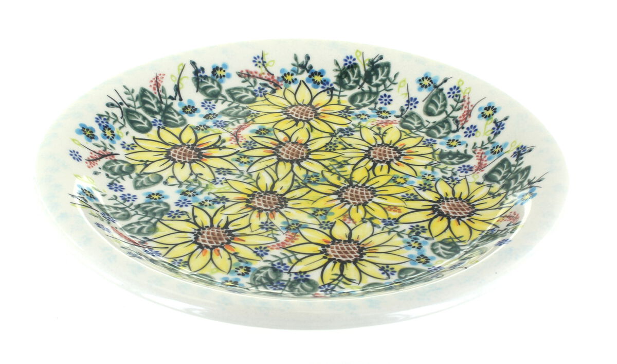 Blue Rose Polish Pottery Charleston Dinner Plate