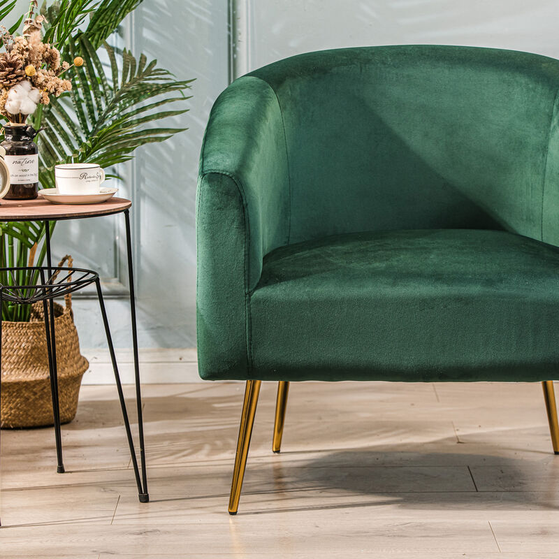 KIRUNA Metal and Bouclé Lounge Chair