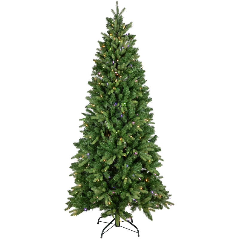 6.5' Pre-Lit Multi-Function Washington Frasier Fir Slim Christmas Tree - Dual Color LED Lights
