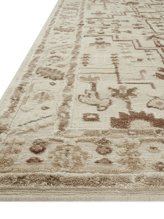 Ingrid ING-01 Ivory / Earth 18" x 18" Sample Rug by Magnolia Home By Joanna Gaines