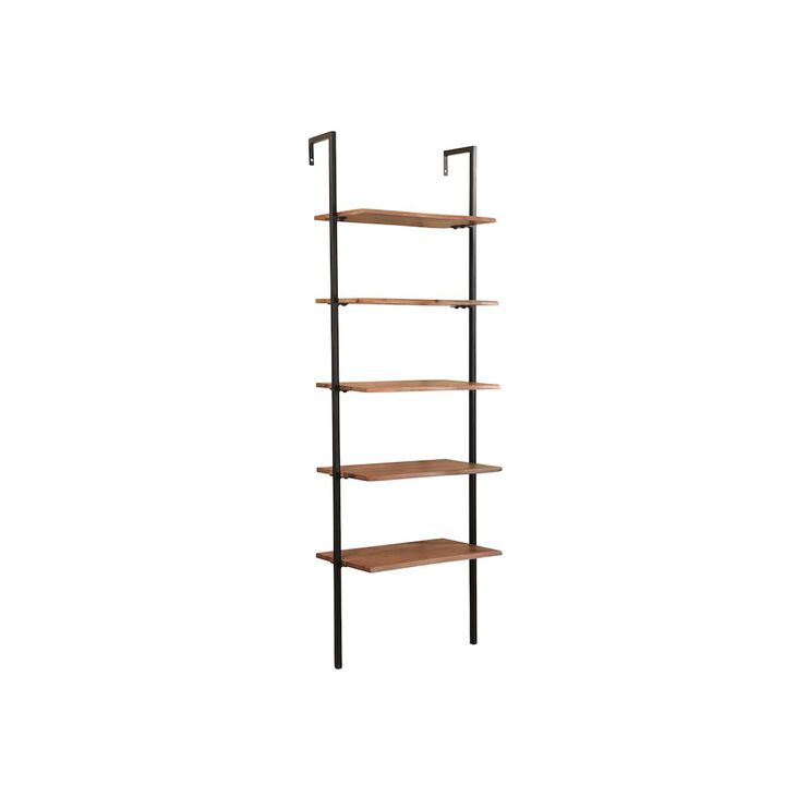 Taran Designs Oren Live Edge Solid Wood Bookshelf