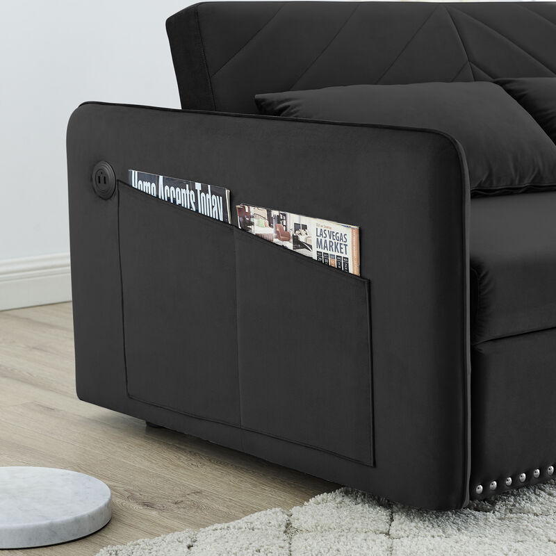 Merax Adjustable Sleeper Sofa with Pull-out Bed
