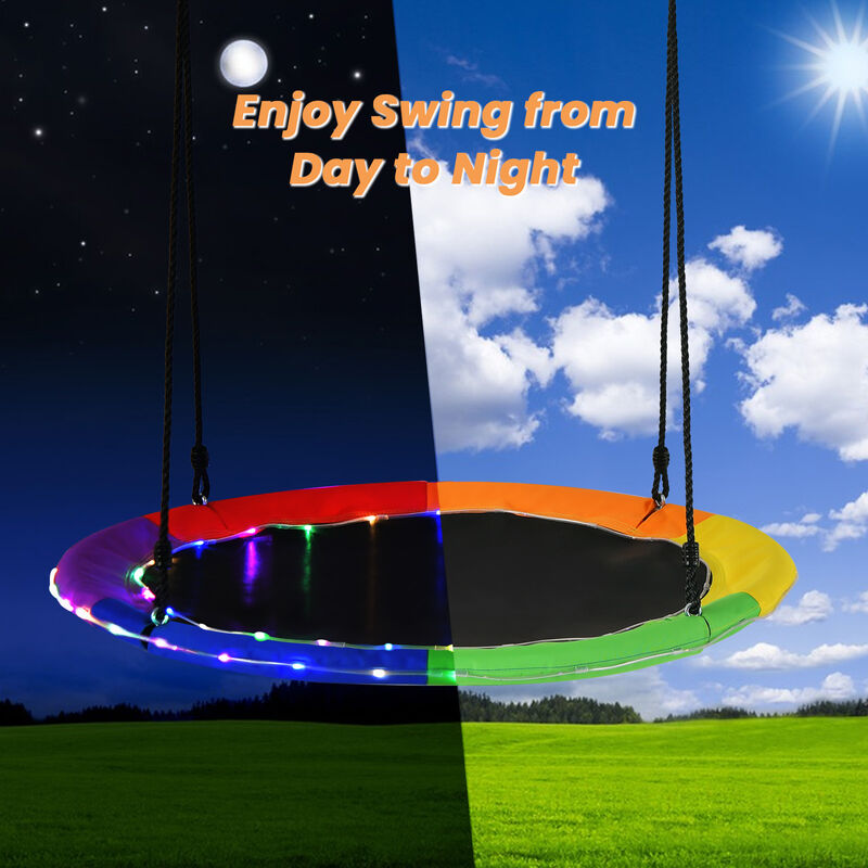 Saucer Tree Swing for Kids & Adults Outdoor Hanging Swing for Backyard Fun