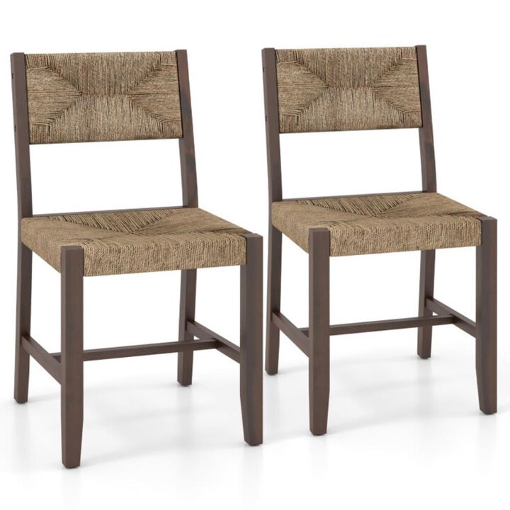 Hivvago Wooden Dining Chair Set of 2 for Kitchen Dining Room