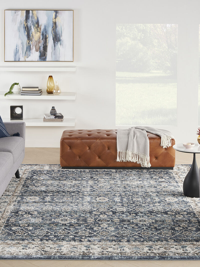 American Manor AMR01 Blue/Ivory 3'11" x 5'11" Rug