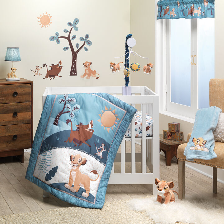 Lambs & Ivy Disney Baby Lion King Adventure Blue 3-Piece Mini Crib Bedding Set Lambs & Ivy Disney Baby Lion King Adventure Blue 3-Piece Mini Crib Bedding Set