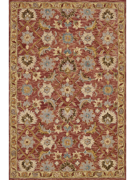 Victoria VK09 Terracotta/Gold 5' x 7'6" Rug