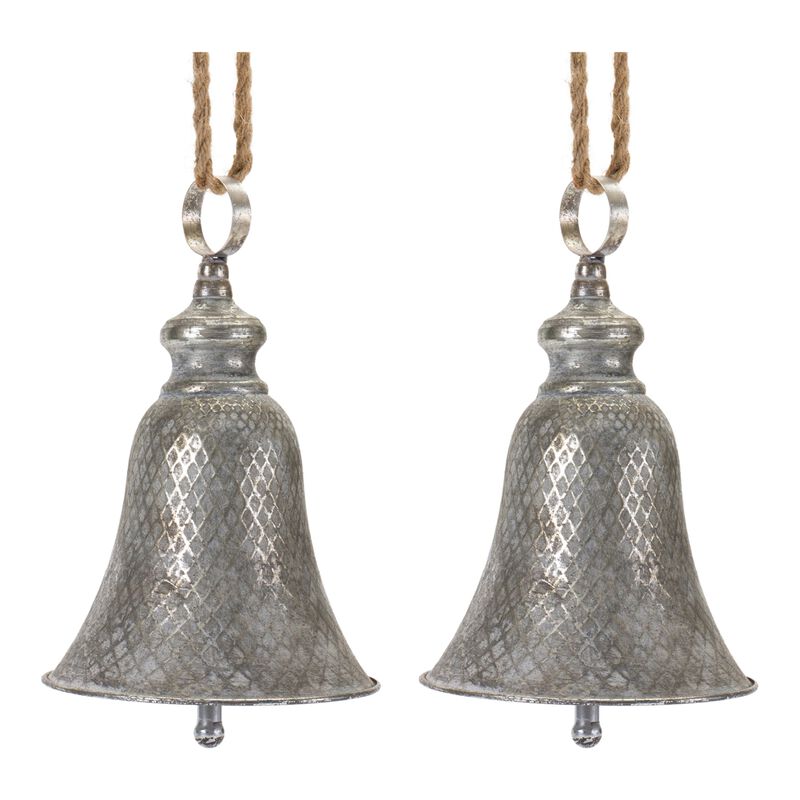 Bell Christmas Ornament for Holiday Tree Decoration (Set of 2)