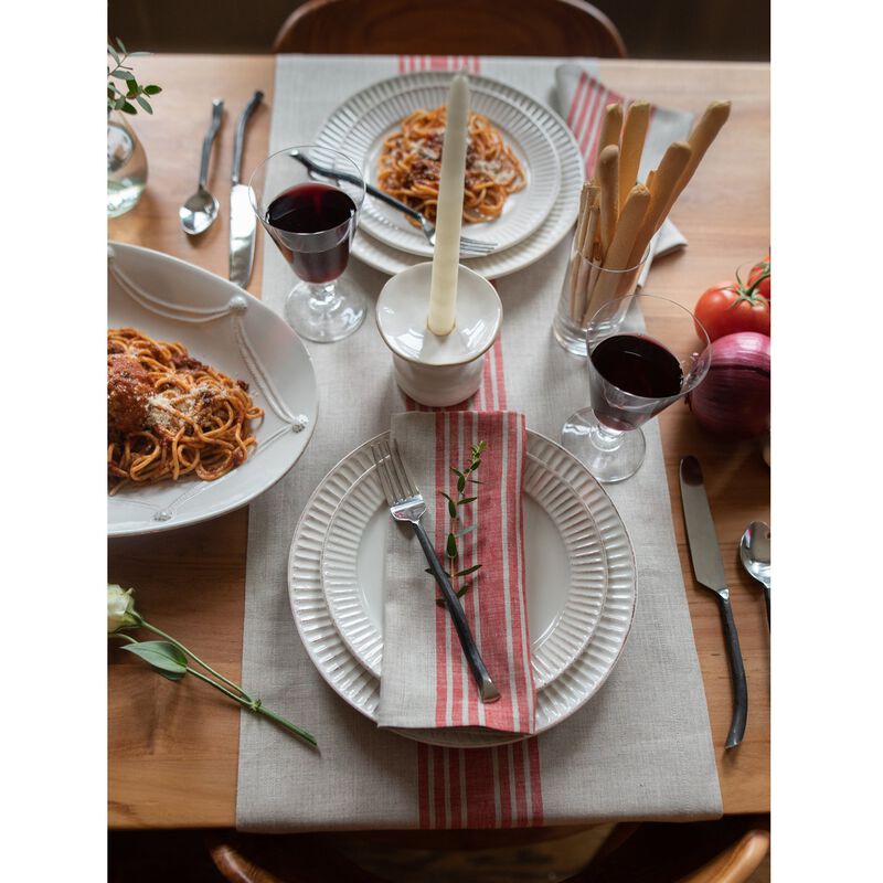 Solino Home 100% Pure Linen Table Runner | Farmhouse