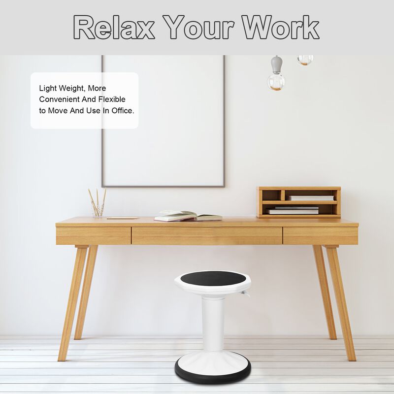 Adjustable-Height Wobble Chair Active Learning Stool for Office Stand Up Desk