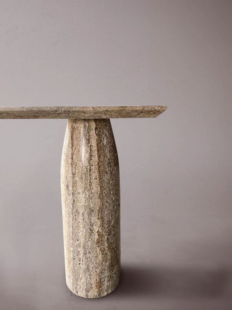 Serene Travertine Console Table 47"