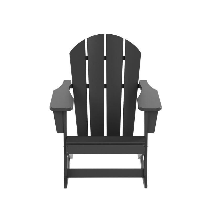 WestinTrends 3-Piece Outdoor Patio Rocking Adirondack Chairs with Side Table Set