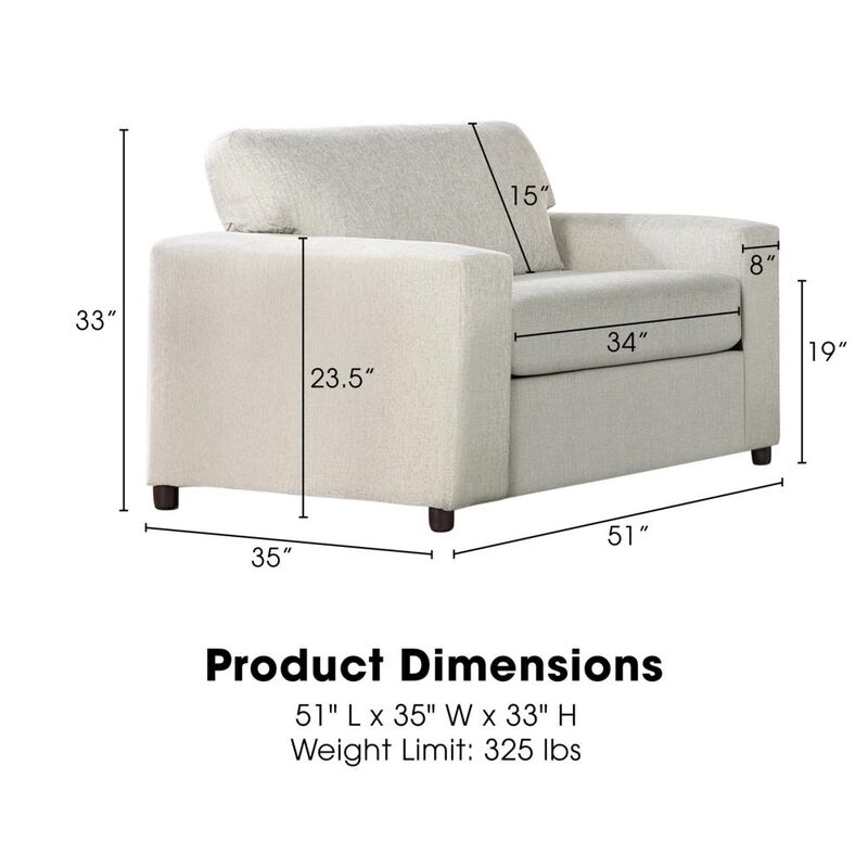 New Classic Furniture Kylo Natural Polyester Fabric Sofa  and Oversized Chair