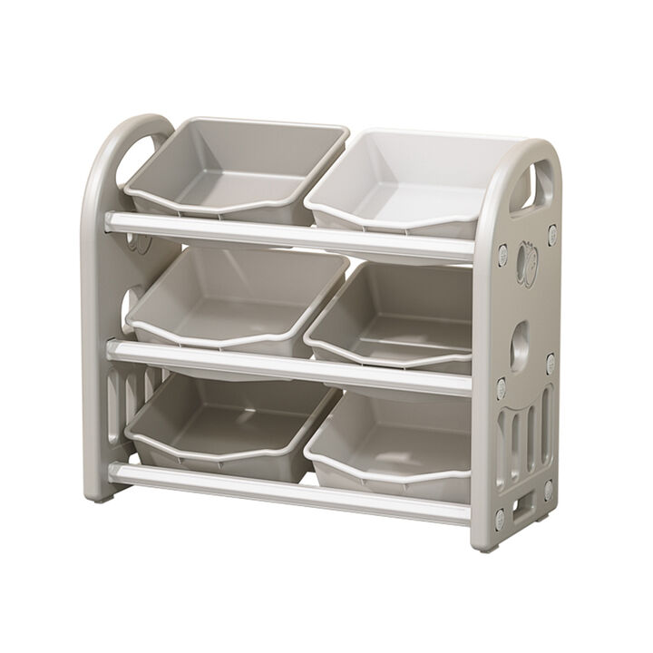 Kids Toy Storage Organizer with 6 Bins, Multi-functional Children's Unit