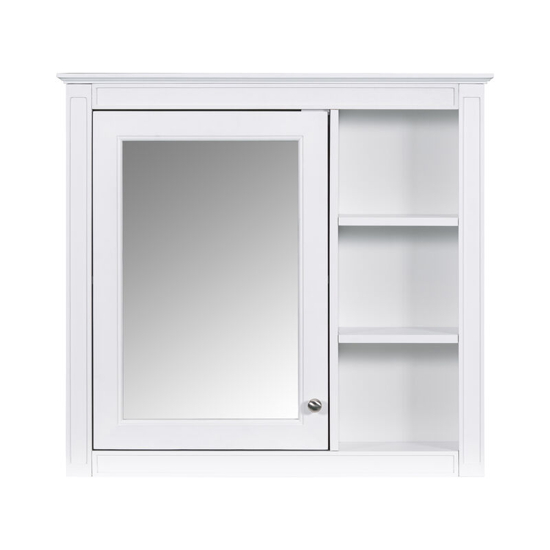 Modern Vintage Mirror Cabinet Ample Storage, Adjustable Hinges, Premium MDF
