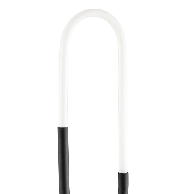 Single Clip Table Lamp Matte Black Metal and Acrylic Dimmable Integrated LED