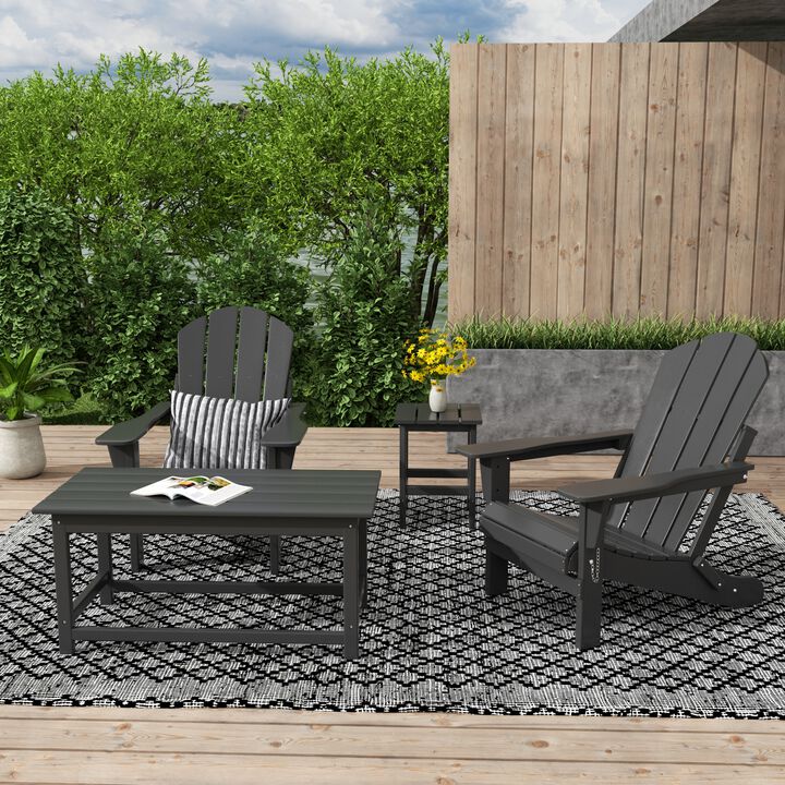 WestinTrends 4-Piece Outdoor Paio Adirondack Conversation Seating Set