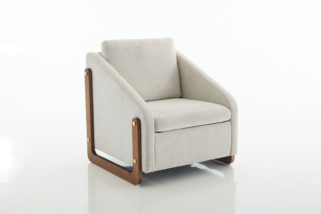 Merax Modern Upholstered Chenille Armchair Accent Leisure Chair