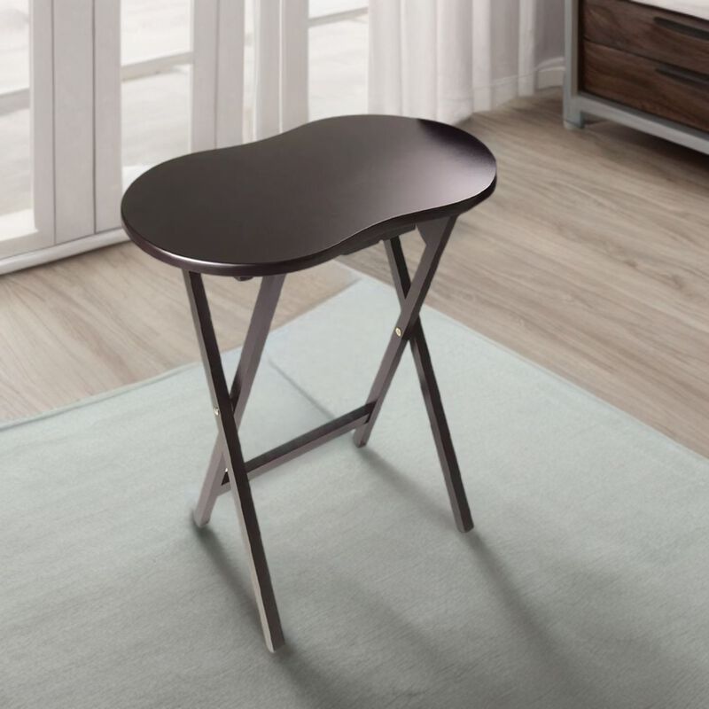 Hivvago 5-Piece TV Table Set in Espresso Finish with Peanut Shape Top