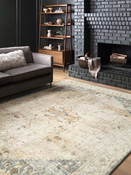 Rosette ROS06 Clay/Ivory 18" x 18" Sample Rug