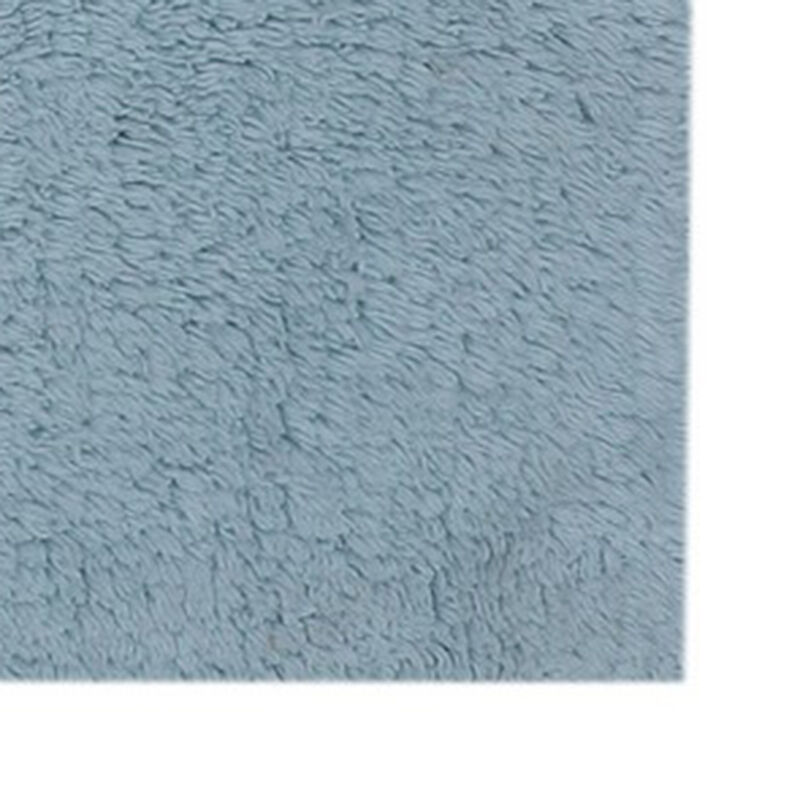 Knightsbridge Tuft Twisted 220 GSF Non Skid Back Bath Rug 21 x 34 - Light Blue