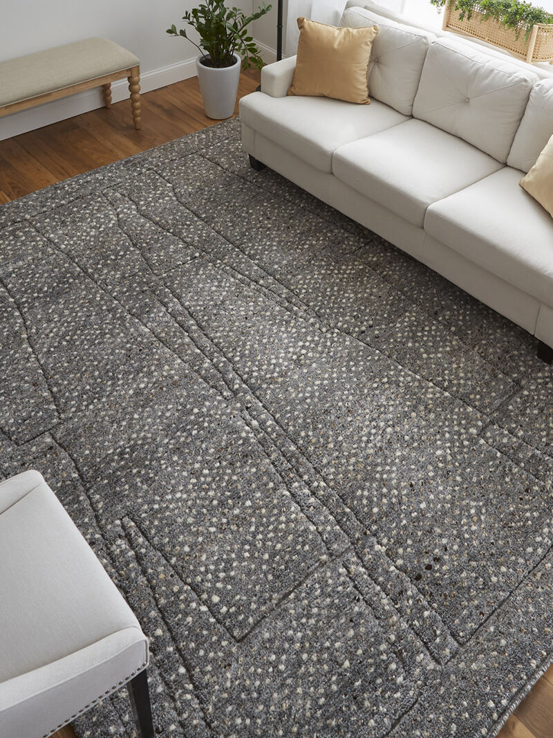 Dering T6042 Charcoal 9' x 12' Rug By Thom Filcia