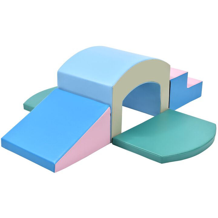 Soft Foam Playset for Toddlers: Safe SoftZone Single-Tunnel Foam Climber for Kids, Lightweight Indoor Active Play Structure with Slide, Stairs, and Ramp for Beginner Toddler Climb and Crawl - Ideal for Safe and Fun Indoor Playtime Soft Foam Playset for Toddlers: Safe SoftZone Single-Tunnel Foam Climber for Kids, Lightweight Indoor Active Play Structure with Slide, Stairs, and Ramp for Beginner Toddler Climb and Crawl - Ideal for Safe and Fun Indoor Playtime