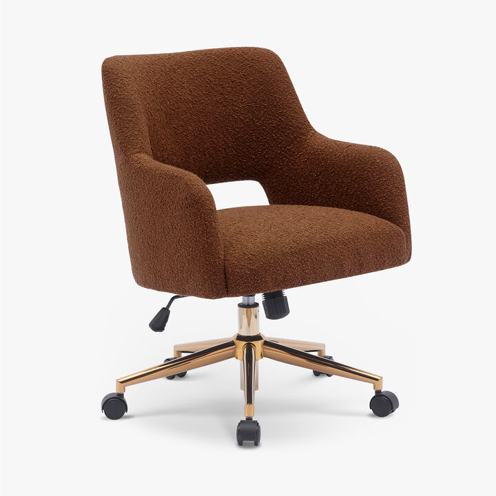 WestinTrends Genevieve Mid-Century Modern Office Accent Chair with Wheels WestinTrends Genevieve Mid-Century Modern Office Accent Chair with Wheels