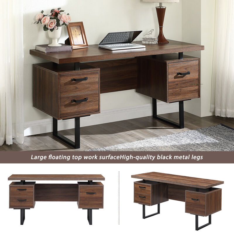 Merax Writing Study Desk with Drawers