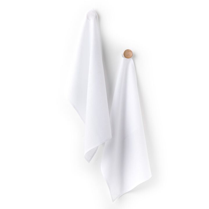 Solino Home 100% Pure Linen Kitchen Towels Set of 2 - 17 x 26 Inch | Fete