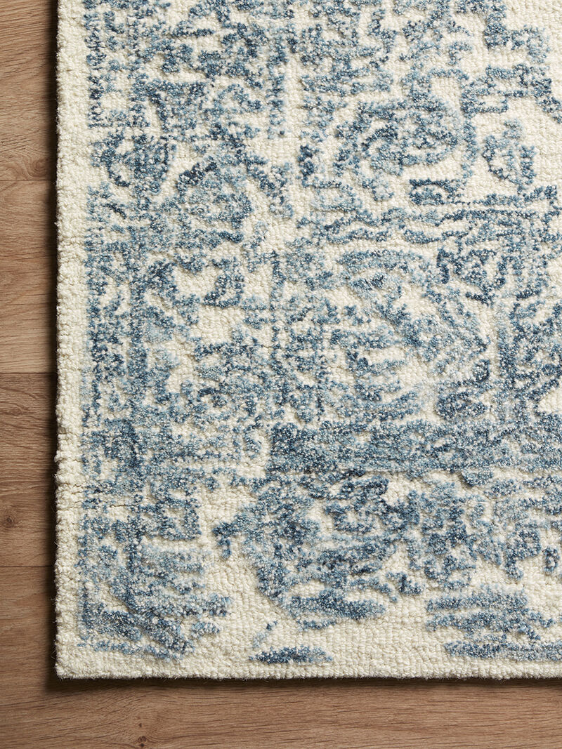Annie ANN02 White/Blue 8'6" x 12' Rug