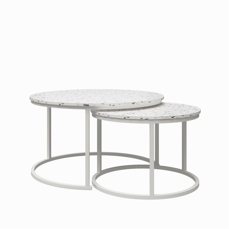 CosmoLiving by Cosmopolitan Amelia Nesting Coffee Tables, Terrazzo
