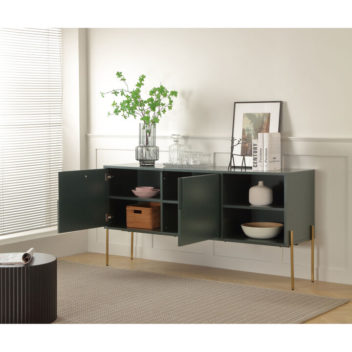 Combo Mid Century Sideboard Buffet Table Or TV Stand With Storage For Living Room Kitchen