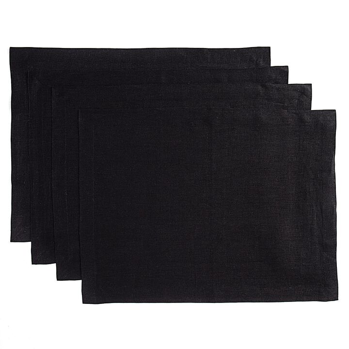 Solino Home 100% Pure Linen Placemats 14 x 19 Inch Set of 4 | Fete