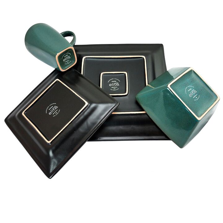 Gibson Elite Kiesling 16-Piece Dinnerware Set, Blue
