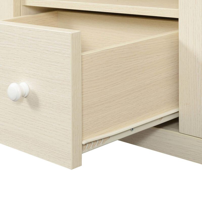 Convenience Concepts 1 Drawer TV Stand with Storage Cabinets and Shelves for TVs up to 65 Inches
