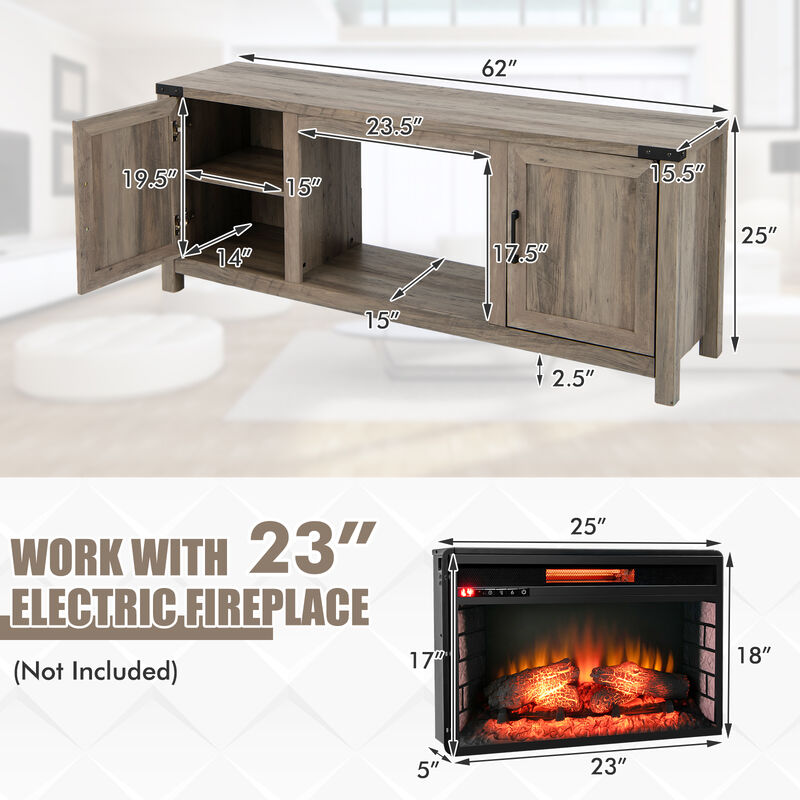 TV Stand with Storage Cabinets for TVs For Living Room