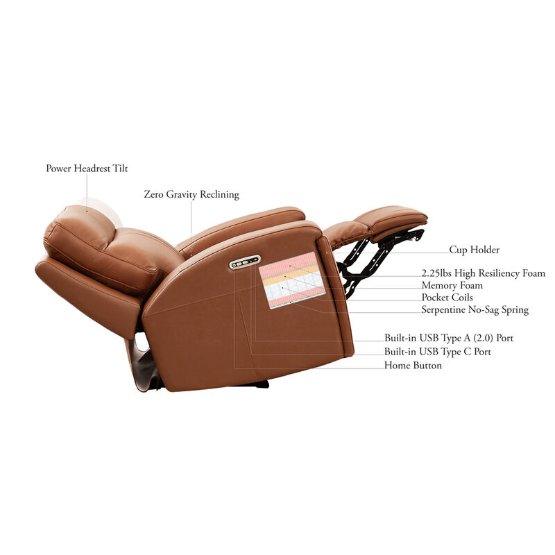 Venice Power Headrest Zero Gravity Reclining Loveseat