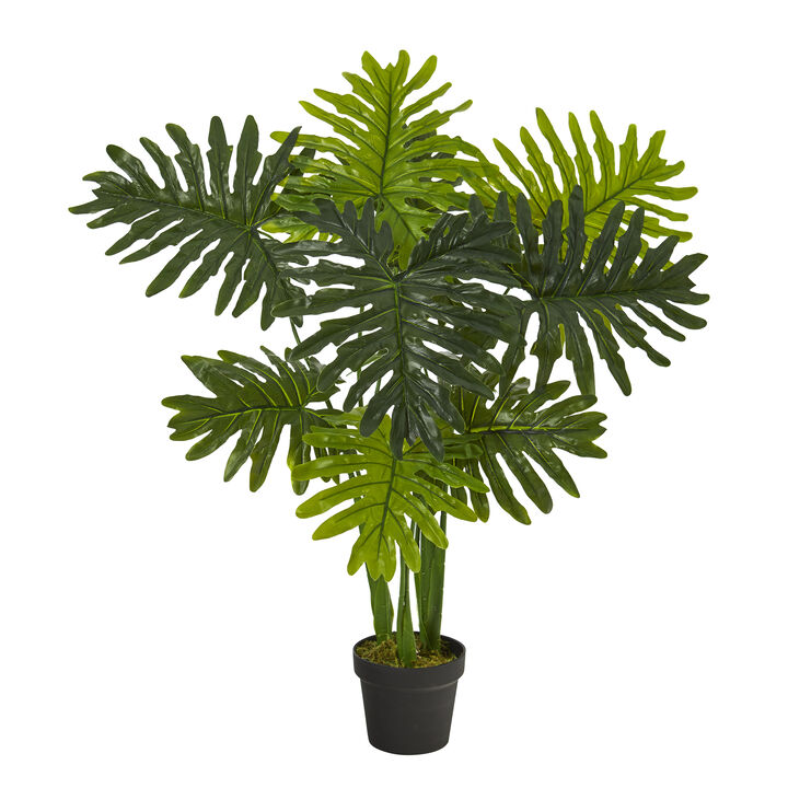 Hivvago 40" Philodendron Artificial Plant (Real Touch) Hivvago 40" Philodendron Artificial Plant (Real Touch)