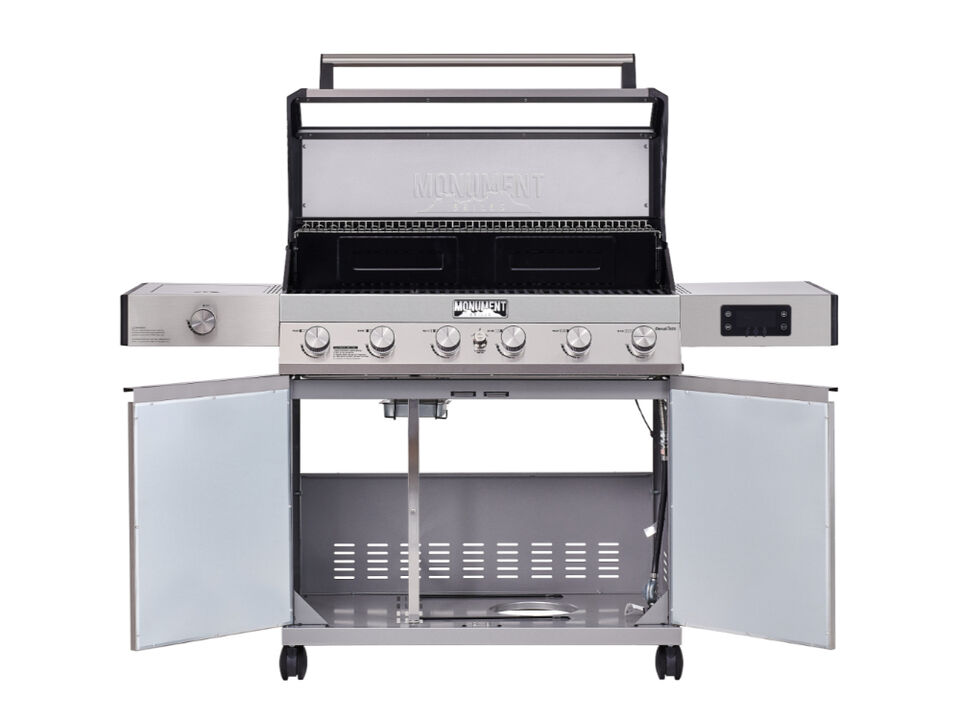 Monument Grills Denali Series | 6 Burner Smart Stainless Steel Propane Natural/ Gas Grill
