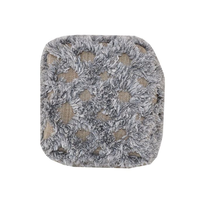 Contemporary Emma Pouf in Taupe