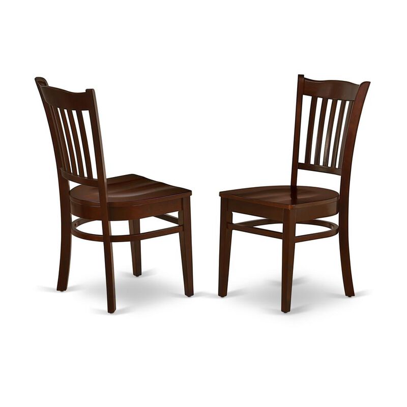 East West Furniture Dining Room Set Mahogany, OXGR5-MAH-W