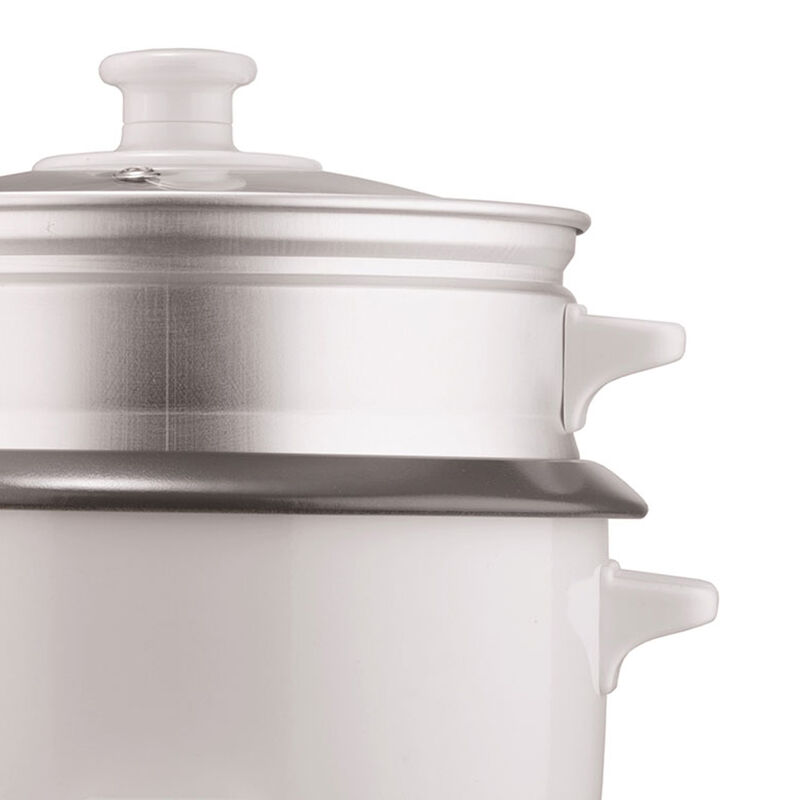 Brentwood 4 Cup Rice Cooker / Non-Stick with Steamer in White