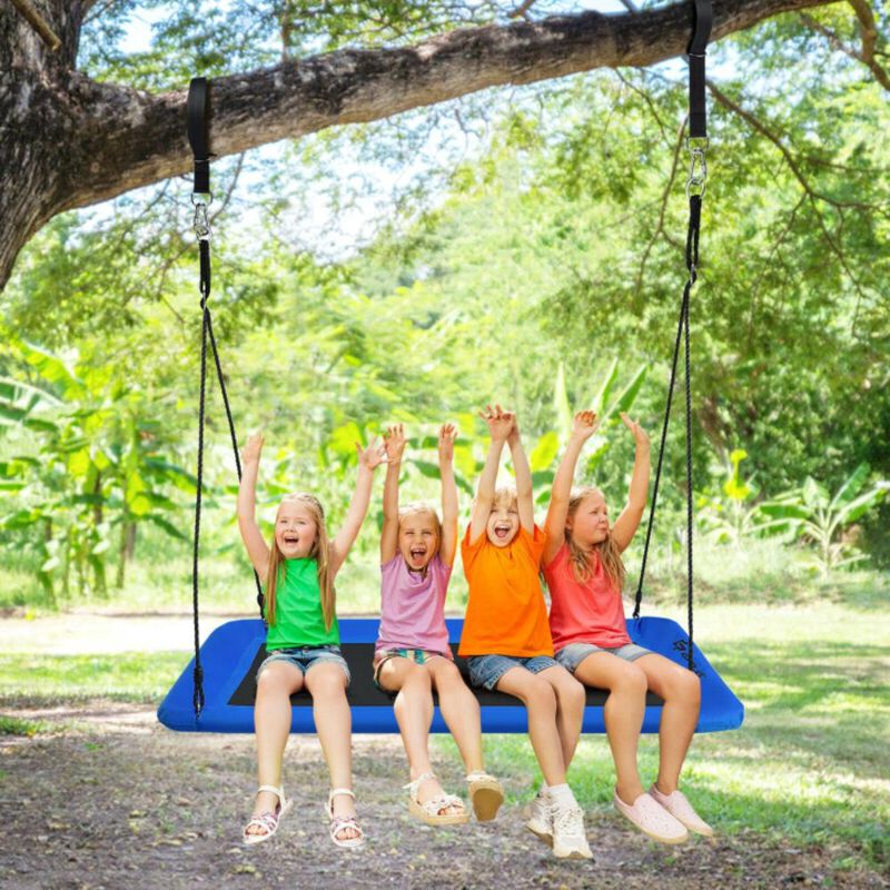 Hivvago 60 Inches Platform Tree Swing Outdoor with  2 Hanging Straps