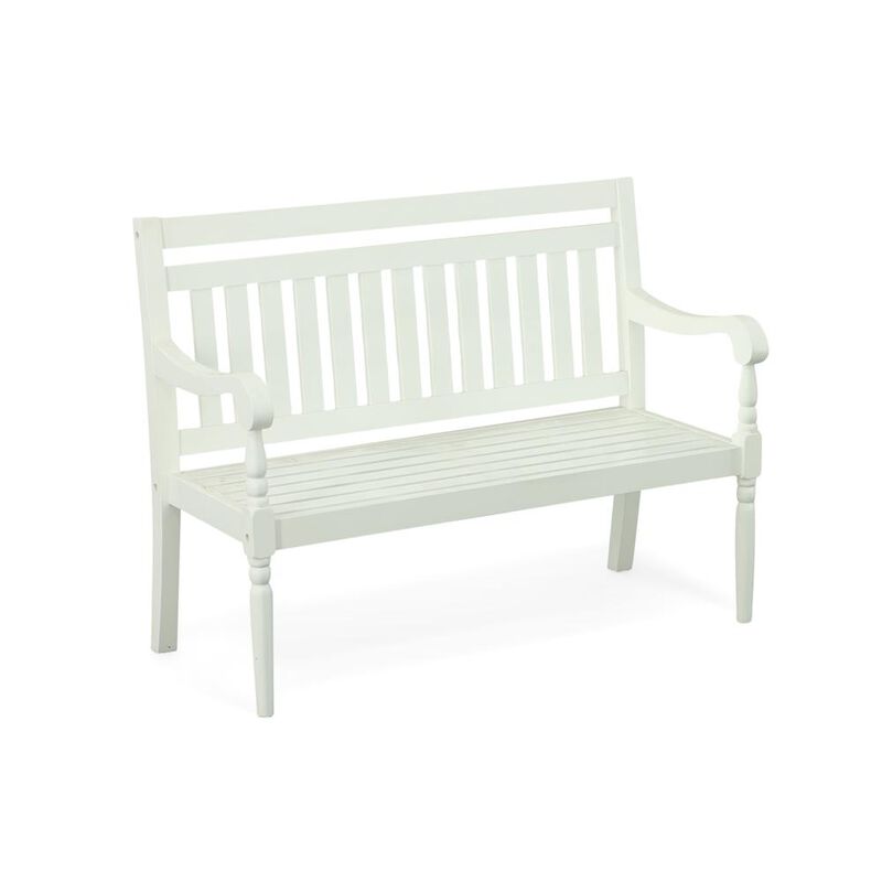 Carolina Living Belmont Outdoor Wooden Bench - White
