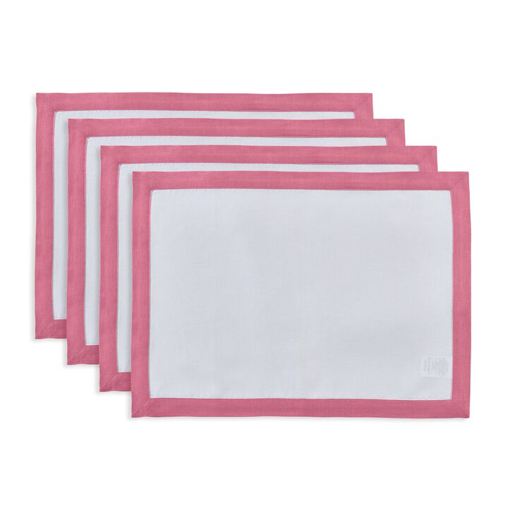 Solino Home 100% Pure Linen Placemats 14 x 19 Inch Set of 4 | Classic