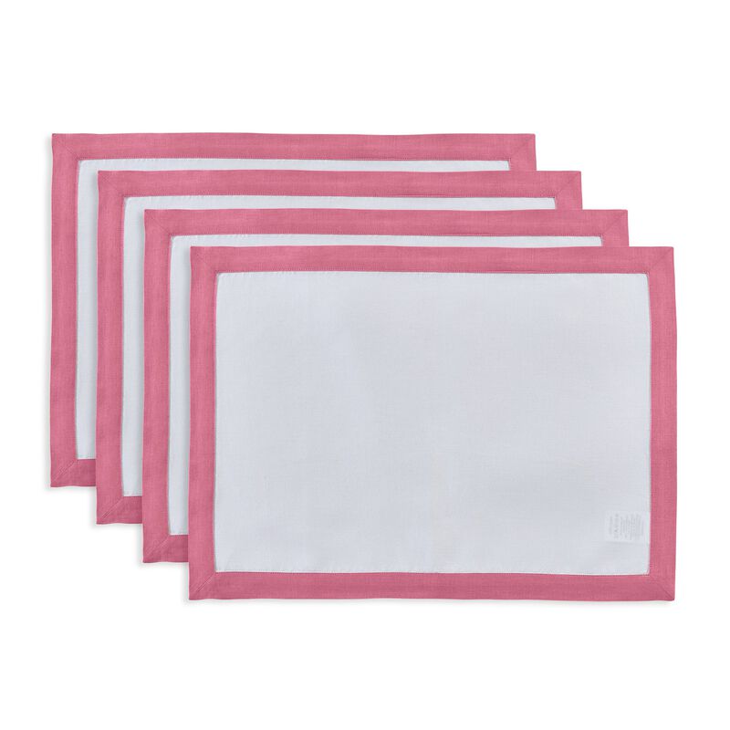 Solino Home 100% Pure Linen Placemats 14 x 19 Inch Set of 4 | Classic