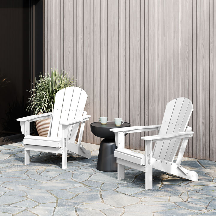WestinTrends Westintrends 2 piece set outdoor folding Poly Adirondack chair