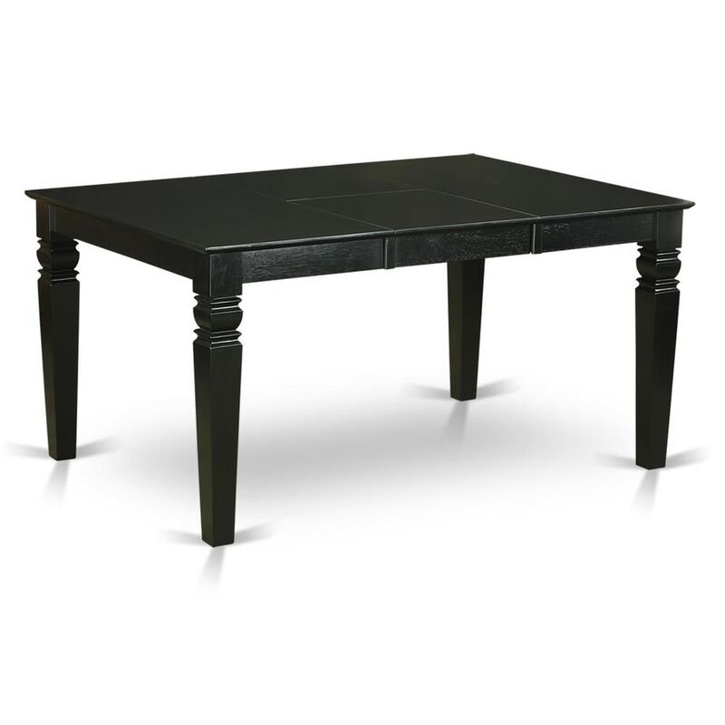 East West Furniture Dining Room Set Black, WEEN7-BLK-69